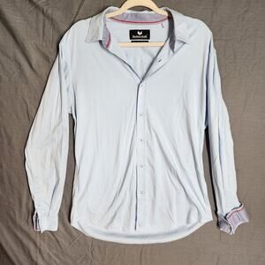 Butter Cloth XL Mens Extra Large Regular Fit Button-Up Shirt Light Blue